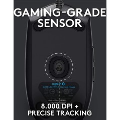 Logitech Gaming Mouse G102 LIGHTSYNC - Optisk, Kabling, Sort - Præcision og Komfort til Gaming 
